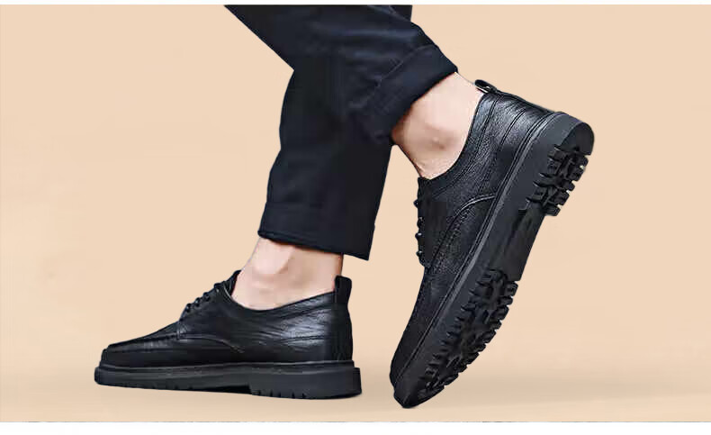 MULINSEN Men's Shoes, Business Casual Shoes, Men's Formal Wear, British Style Soft Leather Low-Top Dress Shoes, M20218 9
