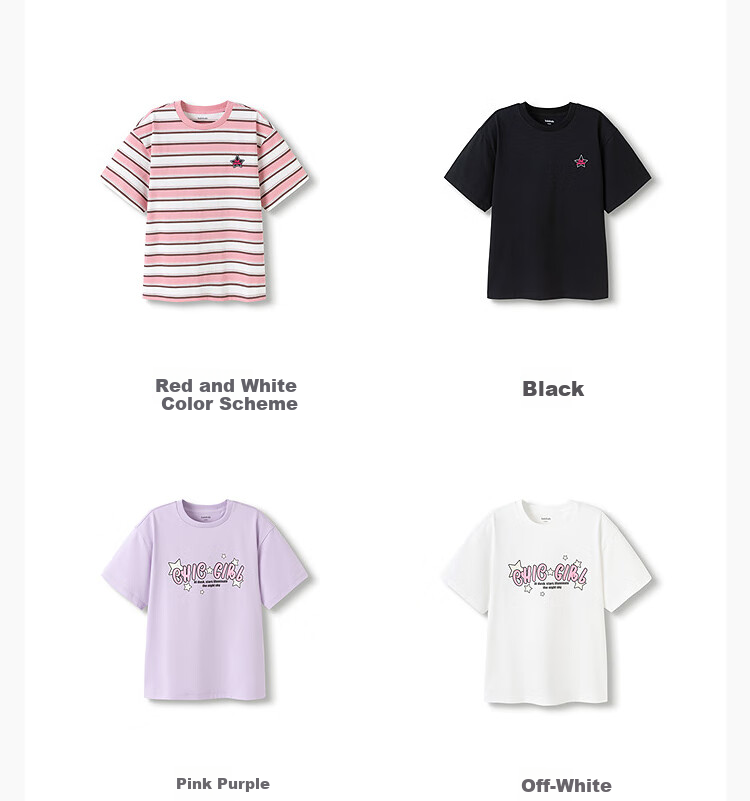 BALABALA Children's Clothing, Girls' Short-Sleeve T-Shirt, Summer Wear for Older Kids, Quick-Dry Sweet Printed Top, 208225117029 7