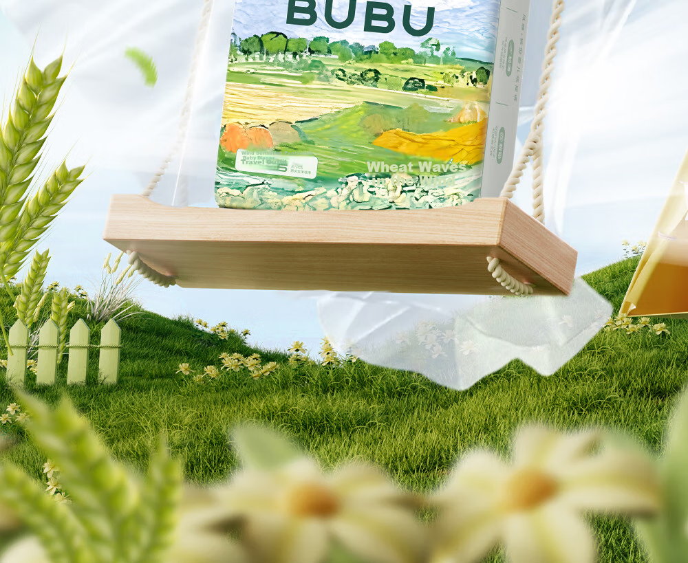 BUBU Wind-Blowing Wheat Field Pull-Up Diapers XXL Size 6 Pieces, Ultra-Thin Breathable Wind-Feel Pants 5