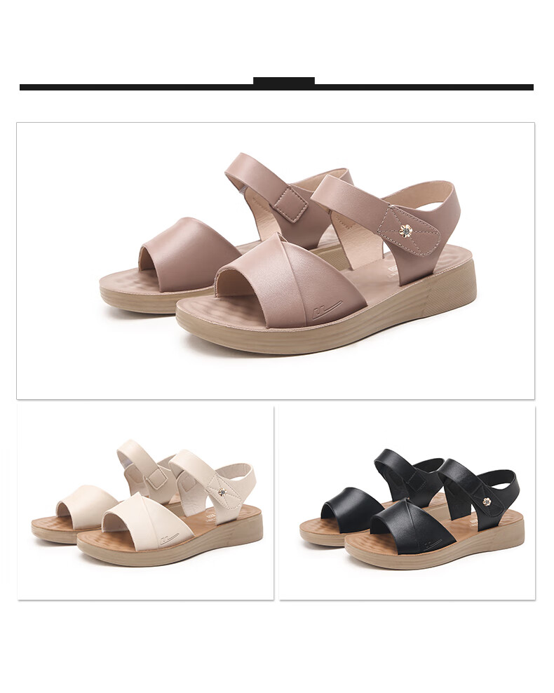 Warrior Women's Summer Soft Sole Non-Slip Sandals for Middle-Aged and Elderly, 2026 New Model, Age 50-60, Style 1155, Lavender, Size 35 8