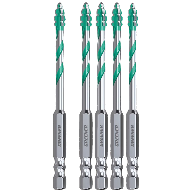 GREENER 4-Blade Serrated Eccentric Drill Bit for Tile Drilling Concrete Ultra-Hard Electric Drill High Hardness 12mm x 5