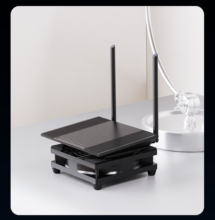 NVV Router Cooling Fan, Optical Modem TV Set-Top Box Cooling Base, Quiet Fast Cooling USB Cooling Fan Bracket Cooler NZ-CB1 12