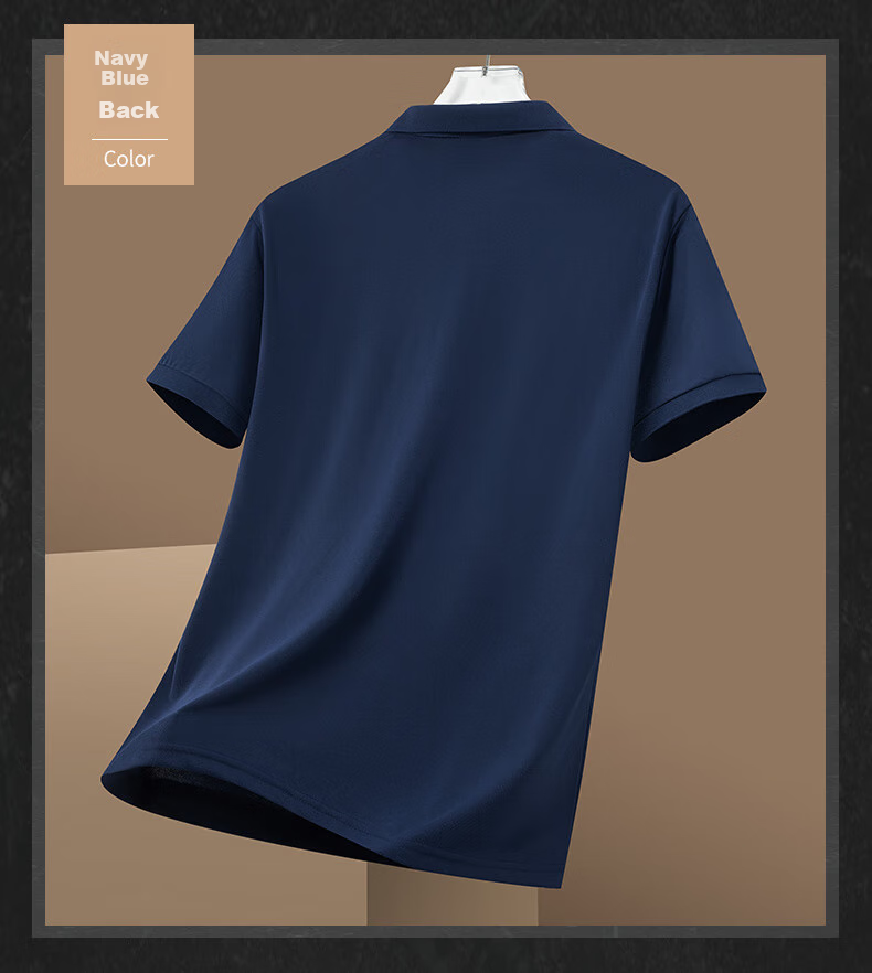 MiiOW Short-Sleeve Polo Shirt for Men, Summer Trendy Casual Ice Silk Quick-Dry Sports T-Shirt, Men's Top, Father's Day Gift 11