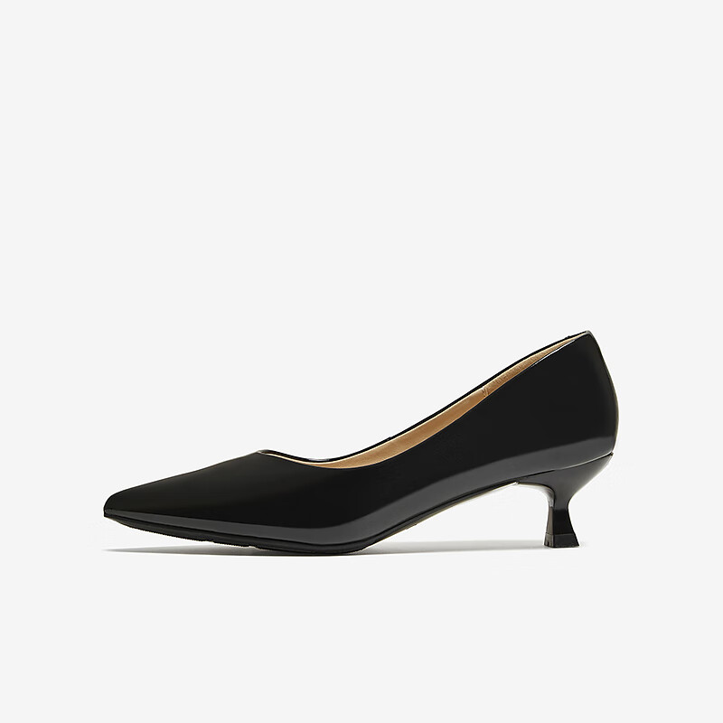 Basto 25 Autumn Low-Cut Single Shoes Commuting Thin Heel Pointed Toe Women's Shoes K2562CQ5 Black 37