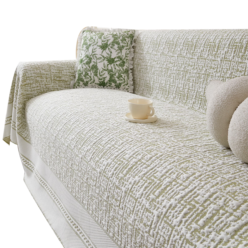 Wuyinliangpin Space Cotton Sofa Cover, All-Season Sofa Slipcover, Non-Slip Leather Sofa Cover Pad, Cooling Blanket, 180*180 Cm
