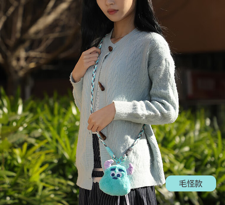 Disney Mayor Sheep Plush Cartoon Earphone Bag Coin Purse Phone Crossbody Strap Lanyard 35