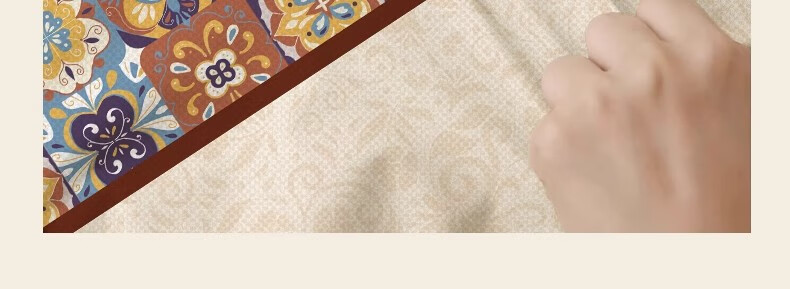 Fanyejia American-Style Tablecloth, Waterproof And Oil-Proof Dining Table Mat, Washable, Heat-Resistant, Luxurious Square Coffee Table Surface Protector 13