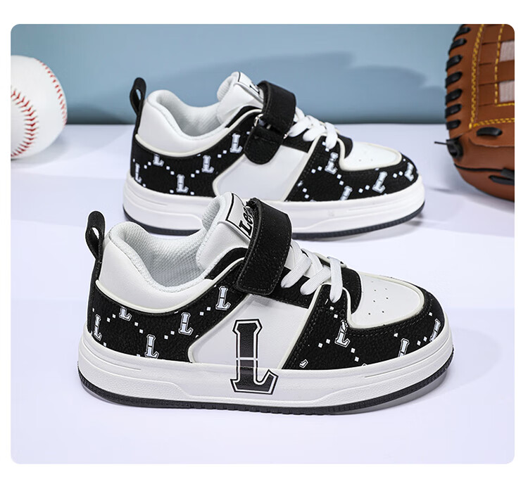 LEE KIDS Children's Shoes, Autumn Casual Sneakers for Boys And Girls, Lightweight Sports Shoes for Older Kids, Beige Blue, Size 34 18