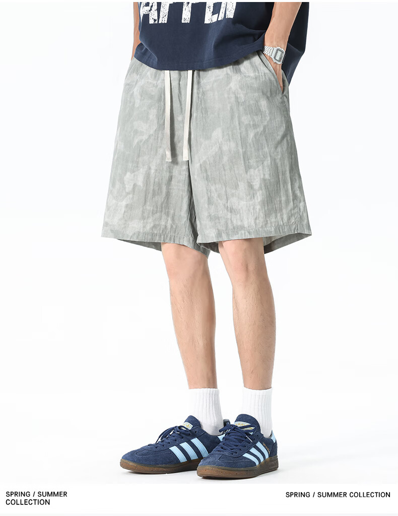 LangSha Men's Summer Breathable Lightweight Loose Casual Outdoor Quick-Dry Running Fitness Ice Silk Shorts 11