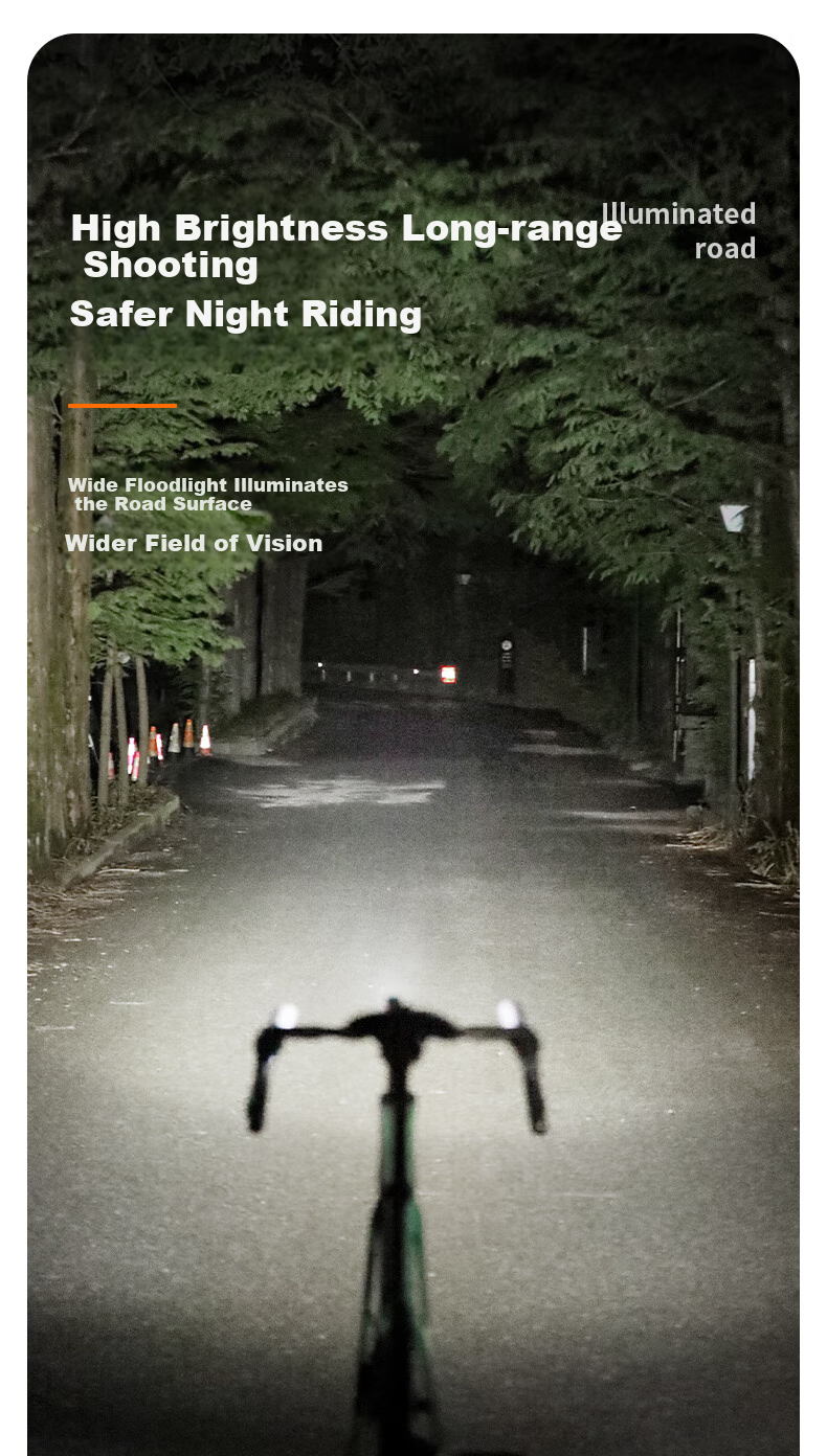 Tasiduizhang Bicycle Front Light, Road And Mountain Bike Night Riding Light, Portable High-Beam Flashlight, Outdoor Cycling Equipment 2