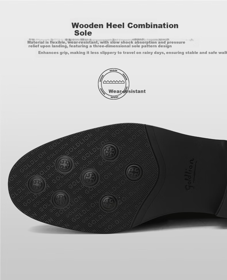 Goldlion [National Day Outing] Men's Shoes, Business Formal Leather Shoes, Wedding Shoes, Comfortable Loafers, G582330093AAA, Black, Size 44 8