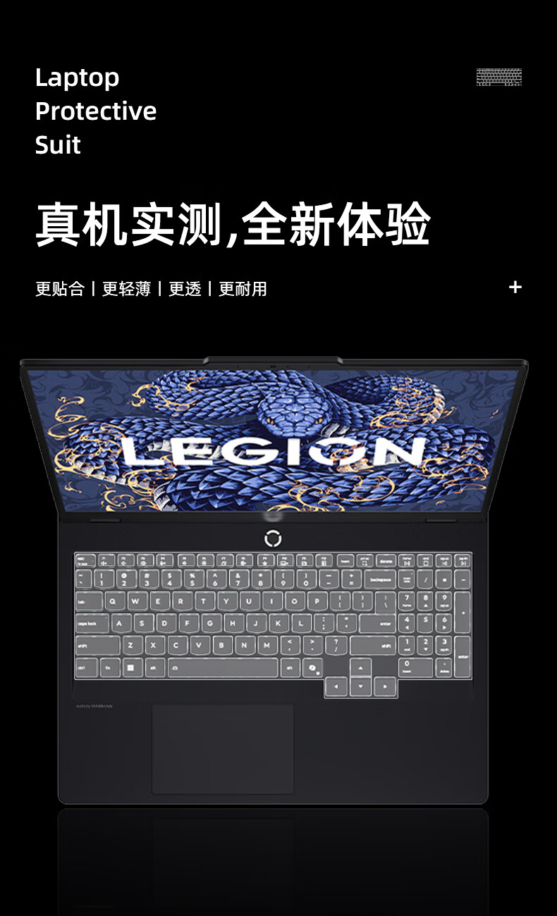 Jiasu Lenovo Legion Creator AI Yuanqi Keyboard Cover, High-Definition Screen Protector, 18-Inch Laptop Protective Film Set, One Complete Kit Saves Time And Effort 1