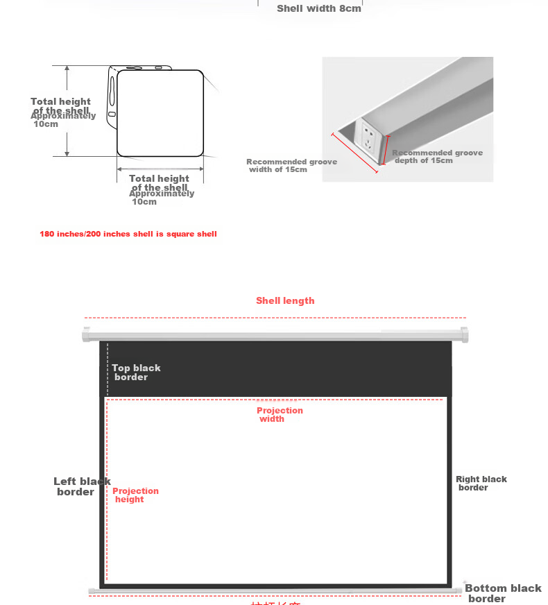 JINGMI 100-Inch 16:9 Portable Projection Screen Outdoor Camping Mobile Stand Screen H1 Quick-Release Quick-Set Windproof Wrinkle-Resistant Compatible with Various Telephoto Projectors 6