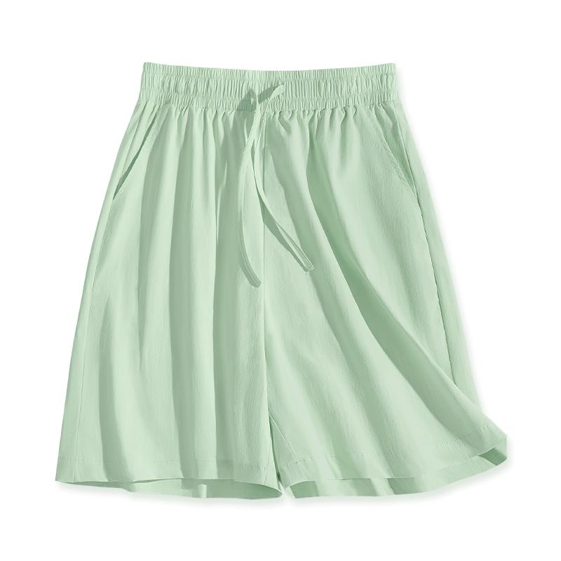 Warrior Women's Ice Silk Summer Shorts 2026 New Casual Mid-Length Plus Size Loose Thin Quick-Dry Sports Pants