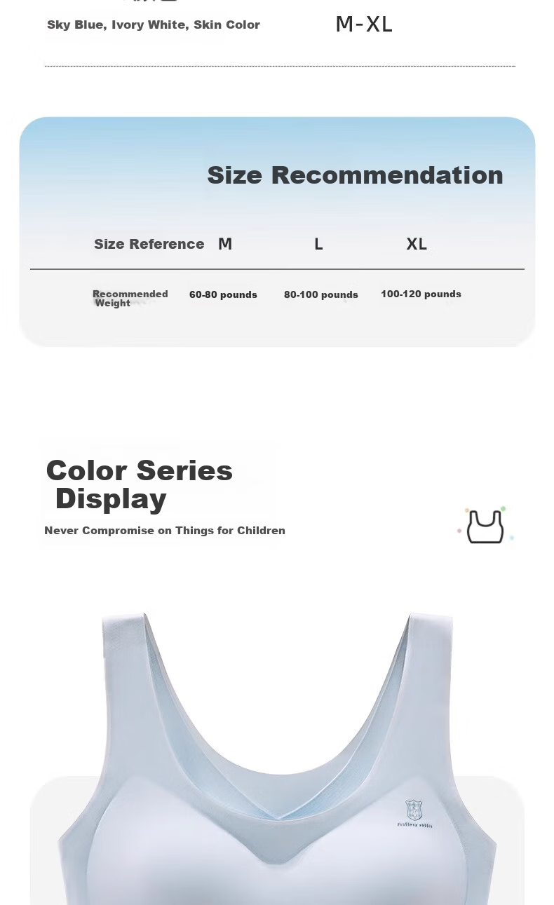 MiiOW 2-Pack Girls' Underwear Bra, for Middle And High School Second Stage Puberty Development, Seamless Sports Anti-Shock Girls' Vest 12