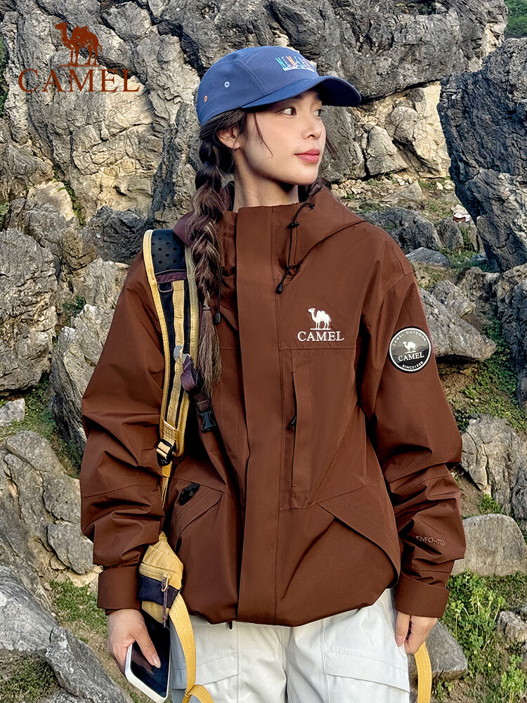 CAMEL [Yudawzhe] Outdoor Three-In Jacket, Unisex Style, Windproof And Waterproof Mountaineering Coat 4