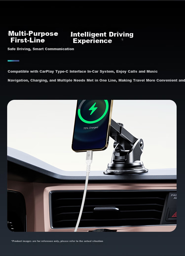 HP Dual-Head Type-C Data Cable, PD100W Fast Charging, Car CarPlay Charging Cable, E-Marker Chip Braided Wire, Suitable for Tablets And Smartphones, 2 Meters 6