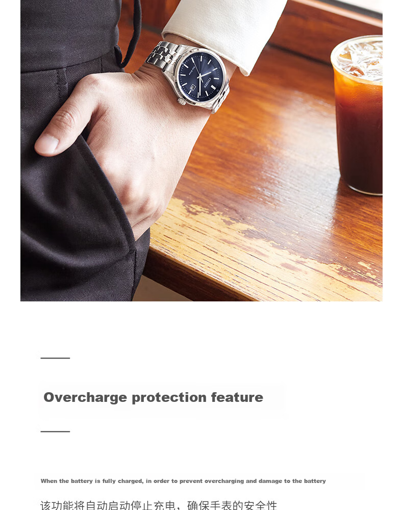 CITIZEN Watch for Men, Japanese And Korean Style, Eco-Drive, Date Display, Steel Band, Minimalist Business Design, Gift for Boyfriend, BM7560-59L 4