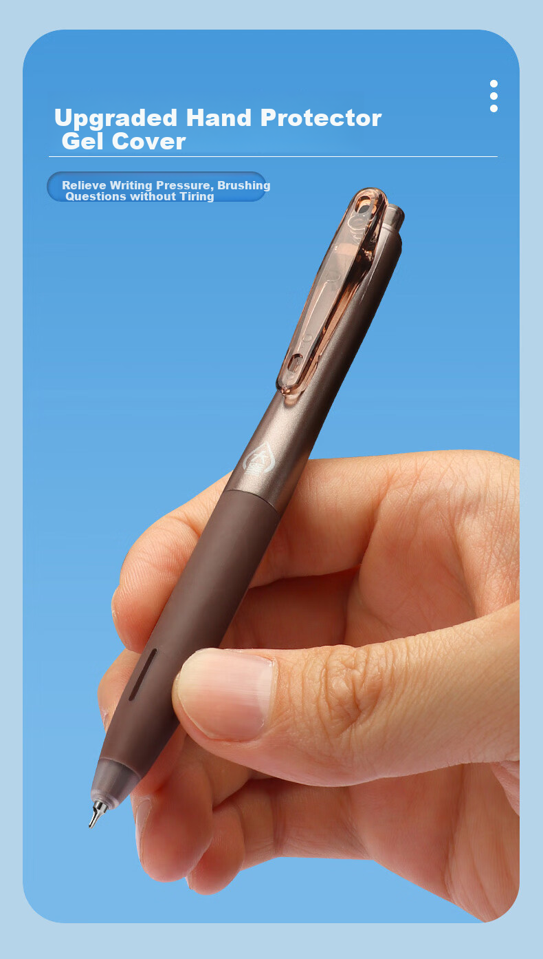 BAOKE [Lowest Price Online] PC1936 Meile Retractable Gel Pen 0.5mm CS Conical Tip Pen Signing Pen, Green Barrel Writing Black, 6 Pens/box 5