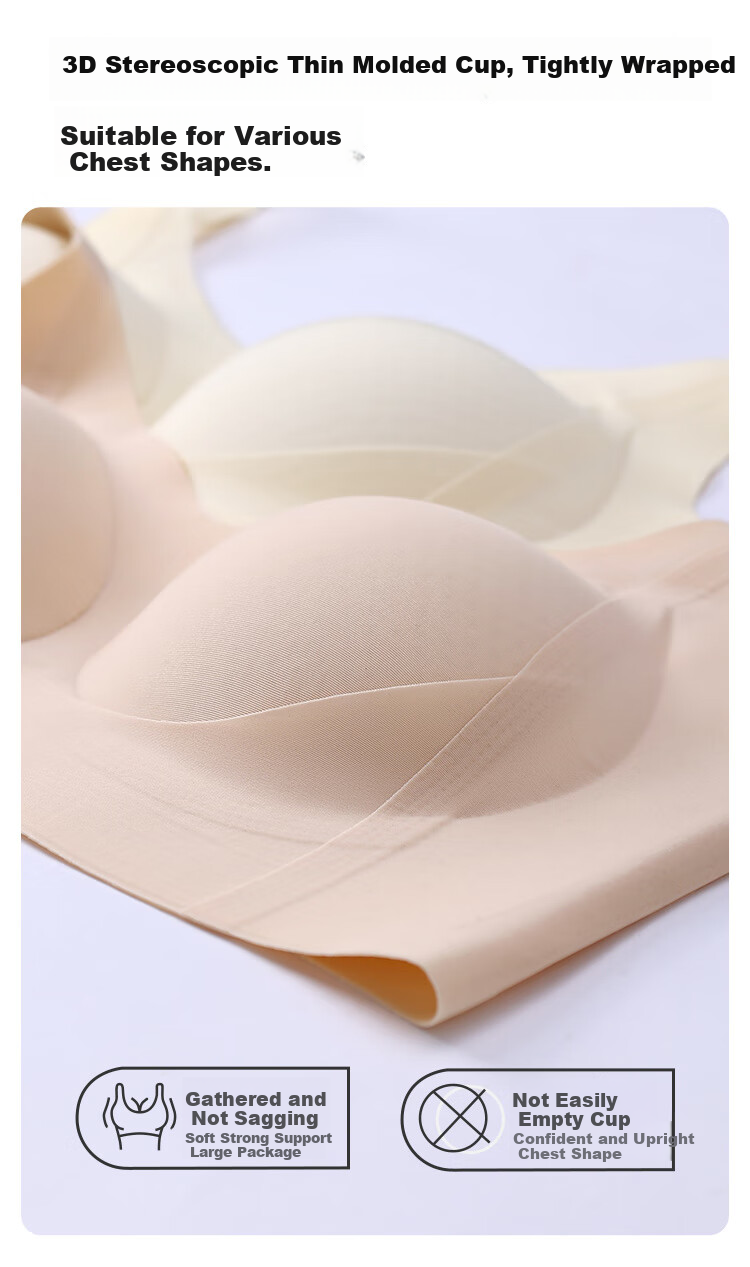 GRACEWELL Spring And Summer Ultra-Thin Cool Breathable Push-Up Bra for Women, Lift And Support, Anti-Sagging, Amino Acid, Seamless Brassiere 9