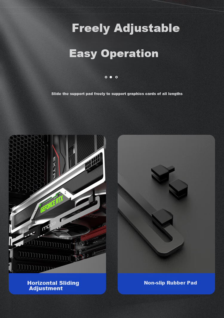 MOGEMOGE Multifunctional GPU Support Jack Independent Graphics Card Bracket Aluminum Alloy Fixed Support 4090 MC22357 4