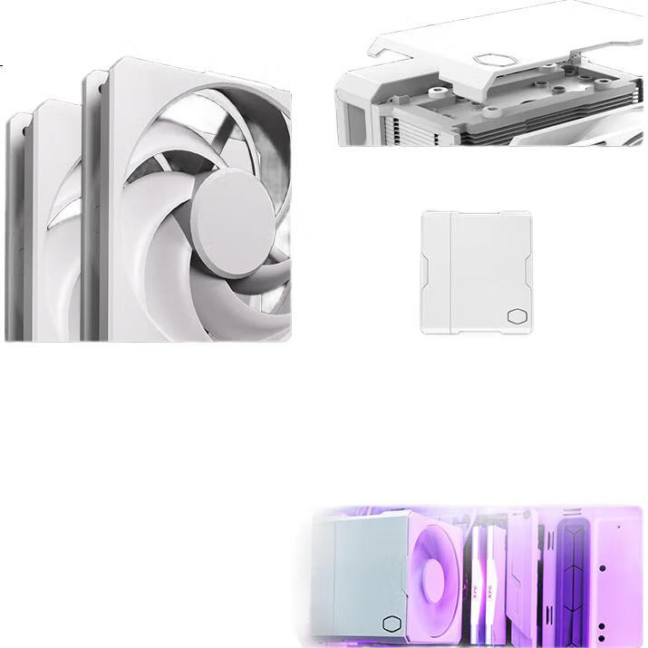 Кулер для процессора CoolerMaster Hyper 612 White, 6 тепловых трубок, однобашенный, два вентилятора Mobius, универсальная поддержка LGA1700