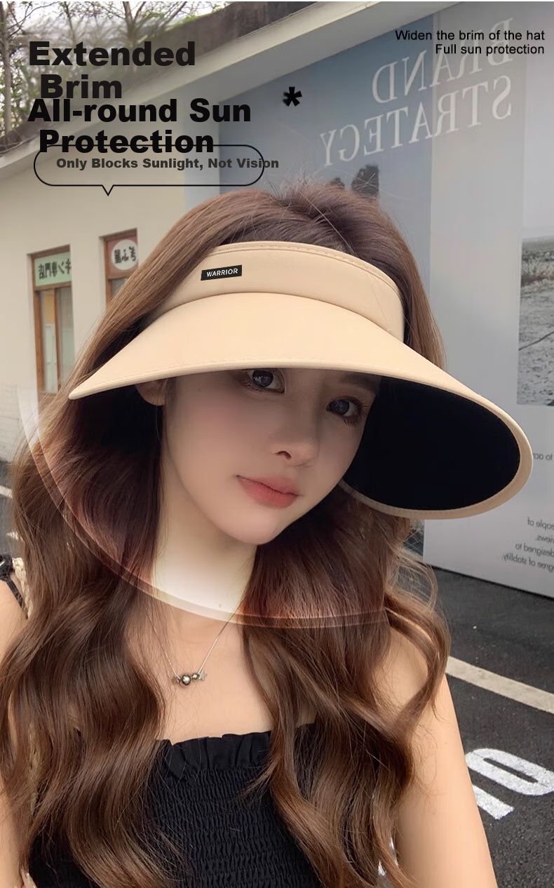 Huili Wide Brim Sun Hat for Women, Summer Visor Hat, UV Protection Outdoor Cooling Cap, Face-Covering Sun Hat, Sports Sunhat 6