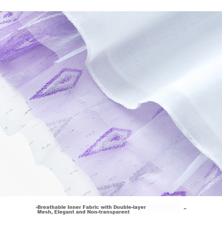 Disney Elsa Princess Dress 2026 New Girls Gradient Fairy Tulle Dress LX81182 Purple Size 120 11