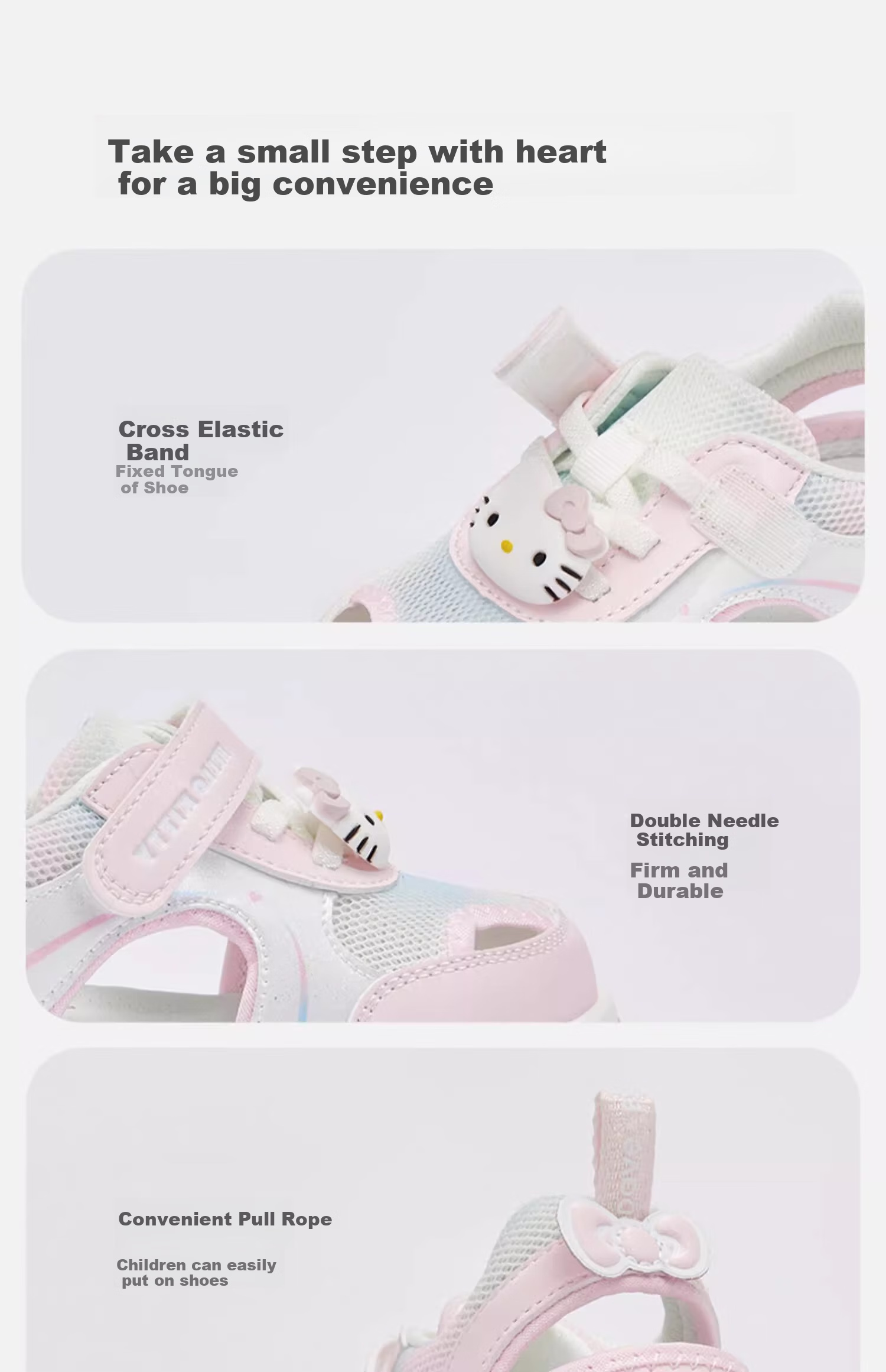 DAVE & BELLA Hello Kitty Collaboration Children's Light-Up Sandals Summer Girls' Walking Shoes with Glowing Lights 11