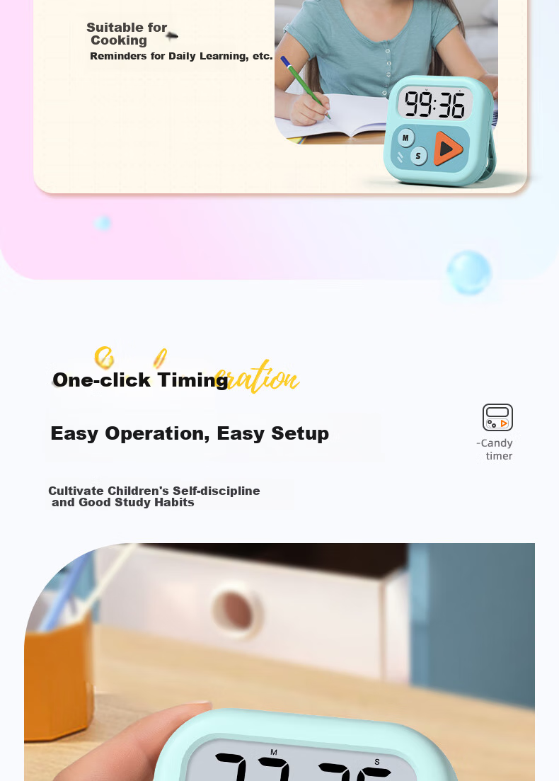 Timess X Disney Collaboration Visual Timer, Kitchen Cooking Timer, Student Dopamine Time Management Device, Back-To Gift 5