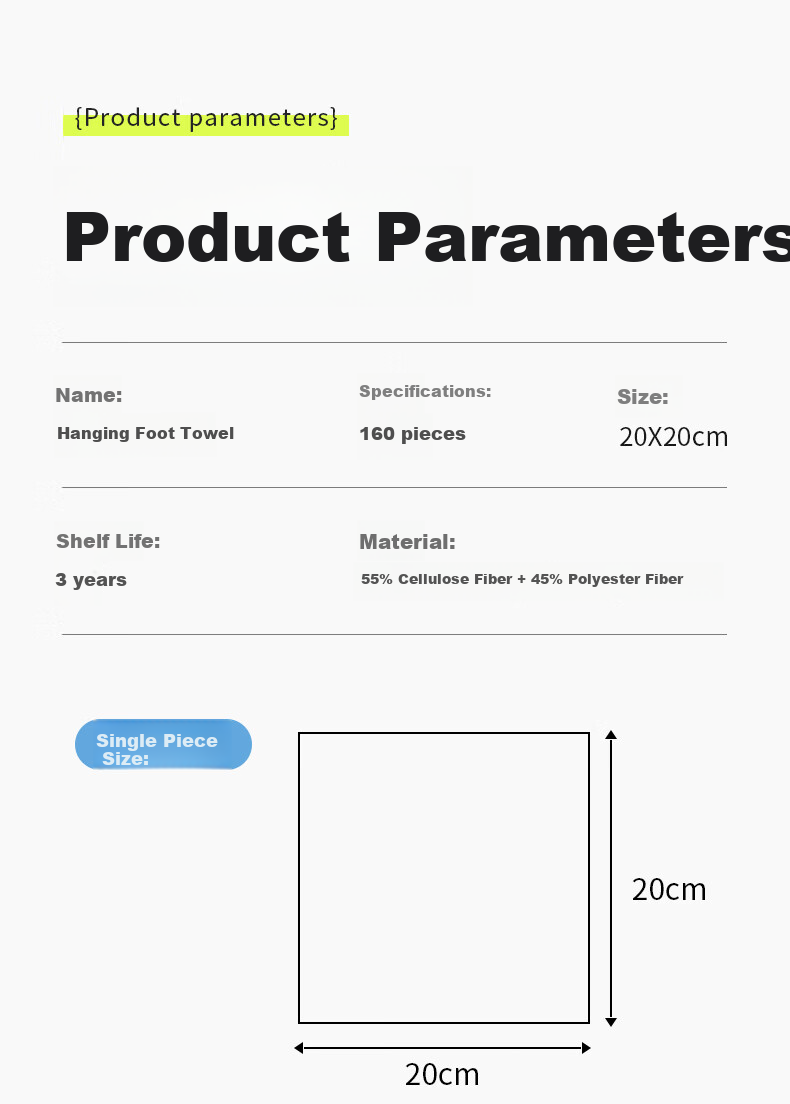 Briars Disposable Thick Large Hanging Foot Towel Paper Towel for Home Use 15