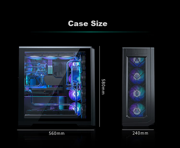 PHANTEKS PK620 Side-Transparent Server NAS Multi-Hard Drive AI Workstation Computer Case (Supports EATX/EEB Dual Motherboard/Dual Power Supply/5090/DL) 13