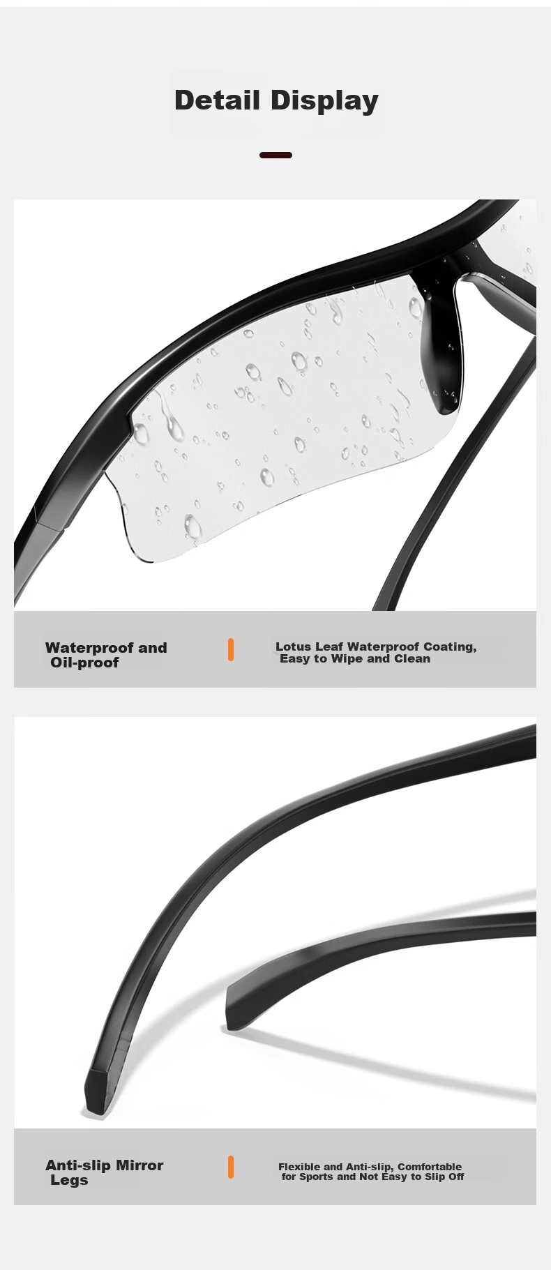 FENCHI Night Riding Outdoor Sports Cycling Sunglasses for Women, Hiking Protective Goggles, Windproof Glasses, Headband Sunglasses for Men, Running Maratho 11