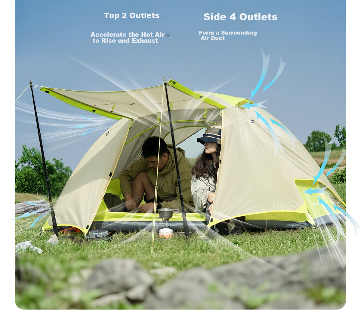 BLACKDEER Outdoor Picnic Mat, Park Barbecue Ground Mat, Camping Ultrasonic Moisture-Proof Mat, Grass Crawling Mat, 200 6