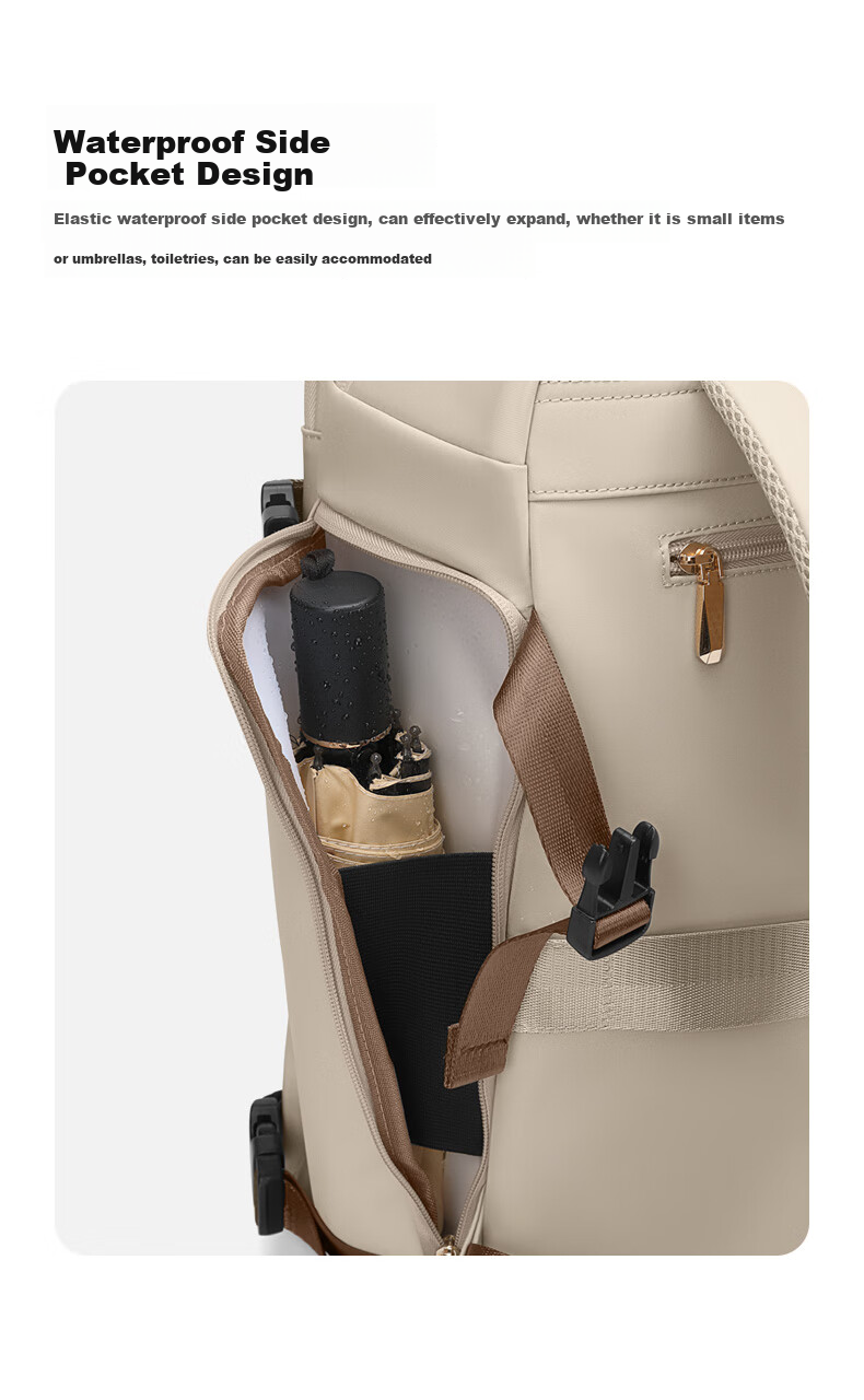GOLF Backpack for Women, Travel Bag with 17.3-Inch Laptop Compartment, Student Schoolbag, Wet And Dry Separation, Multi-Compartment Business Trip Bag 16