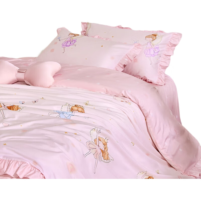 Комплект постельного белья Luolaikids, детский, 3 предмета, 150x215 см, хлопок 60S, класс А, "Маленькая фея"