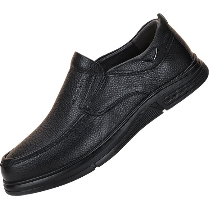 MULINSEN Men's Shoes, Business Casual Leather Shoes, Slip-On Driving Shoes, Dad's Leather Shoes SL247114