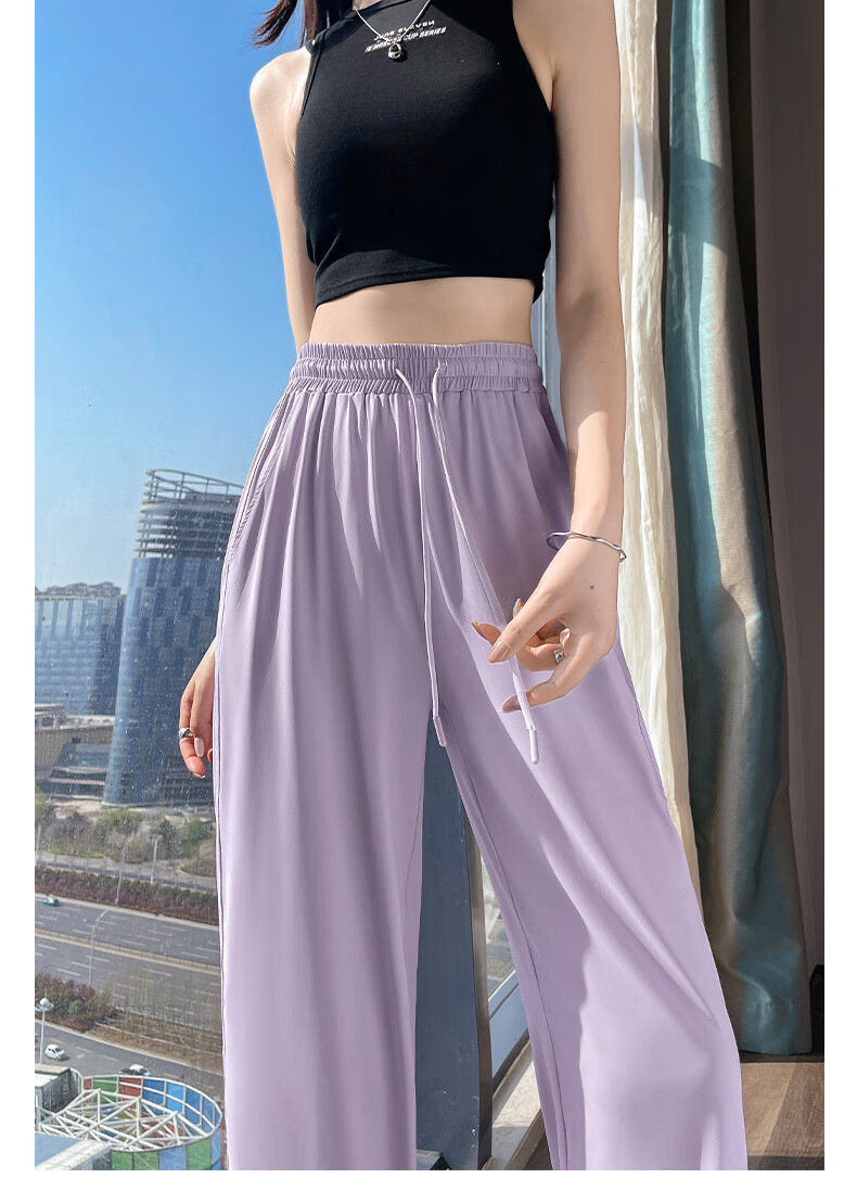 Warrior Women's Sports Quick-Dry Pants Summer Thin 2026 New Plus Size Ice Silk Jogger Casual Comfortable Pants 17