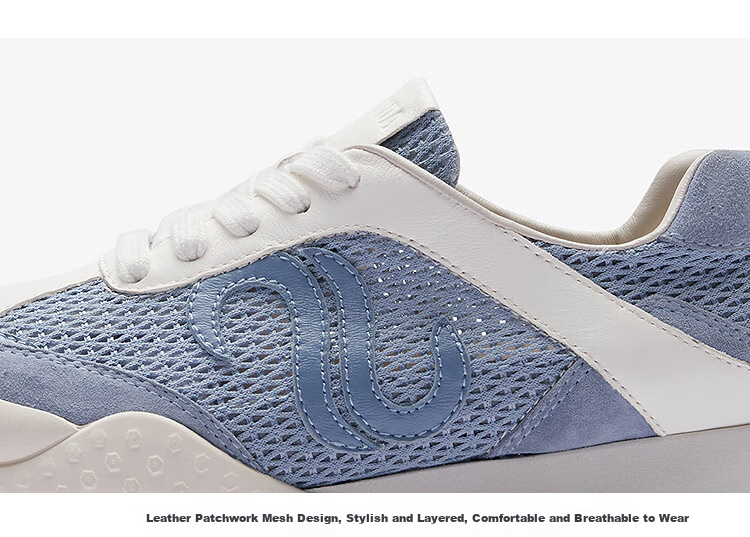 Le Saunda 2026 New Model [Kekemashu] Casual Forrest Gump Training Shoes, Women's Shoes 22902, Lake Blue BUF, Size 39 7