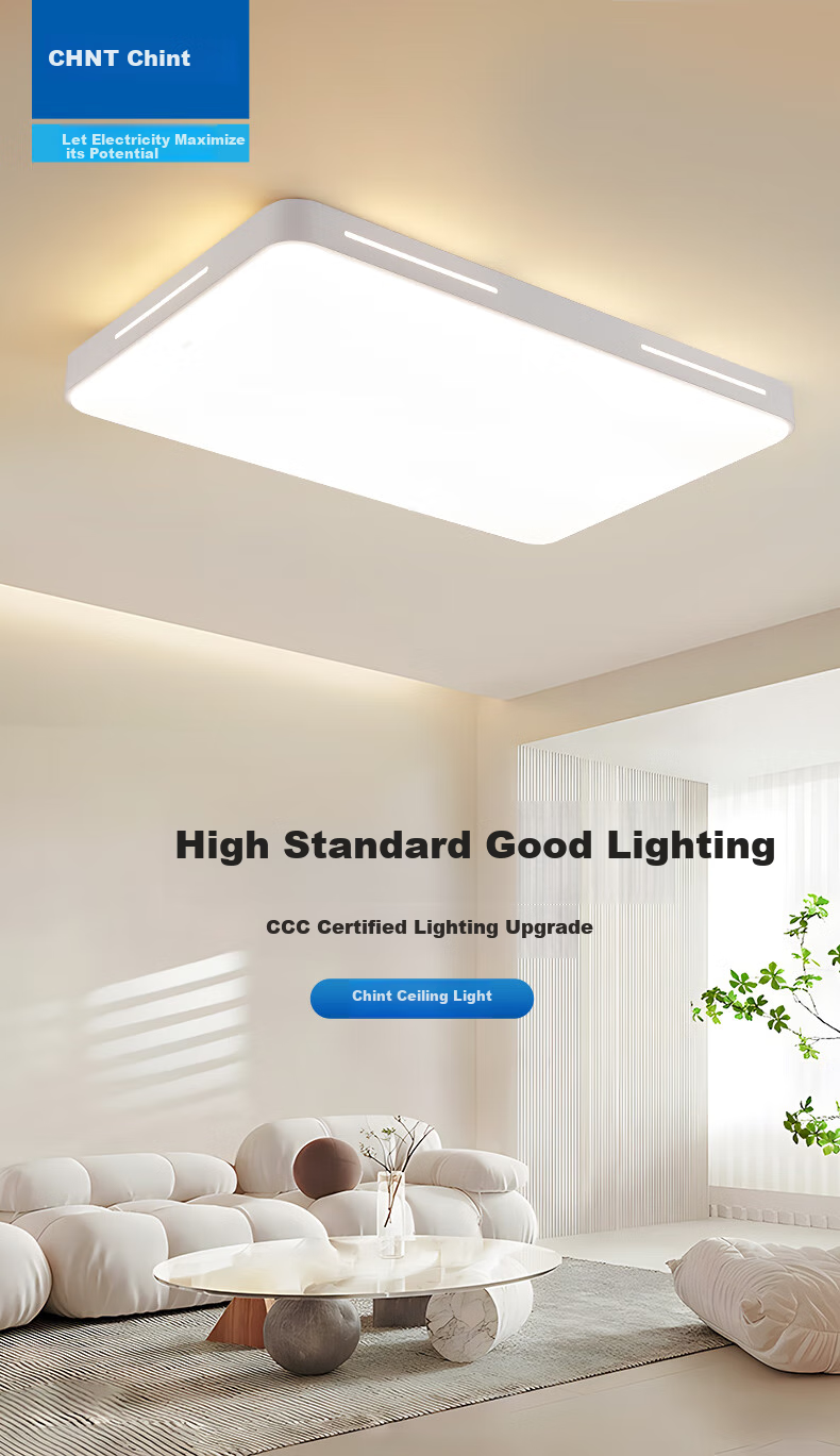 CHNT Ceiling Light, Living Room Main Light, Dimmable, Simple Cream Style LED Bedroom Lighting Set, 108W 1