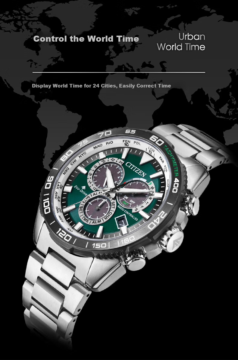 CITIZEN Watch PROMASTER Series, Eco-Drive Multi-Band Radio Stainless Steel Men's Watch, Gift for Boyfriend, CB5034-91W 3