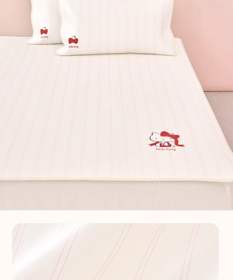 Tbh Sanrio Hello Kitty Ice Silk Summer Cooling Mat Machine Washable Soft Mat 120x200cm with Straps 7
