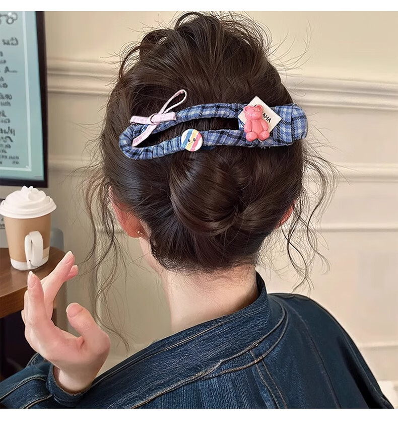 BQI Bow Hair Clip for Women, Back of Head Elegant Bun Duck-Bill Clip, Large Hair Claw Clip, 2025 New Style 1