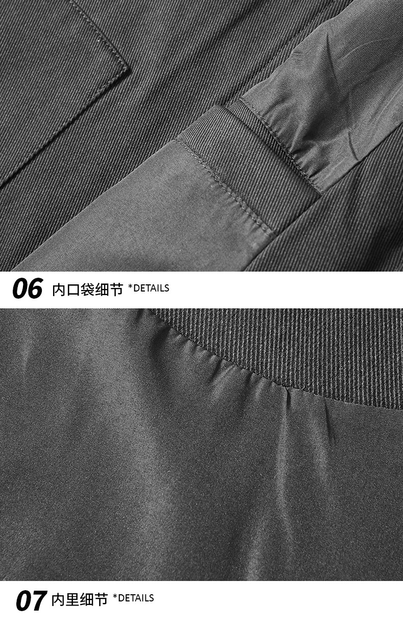 JEEP SPIRIT Men's Winter Fleece-Lined Thickened Jacket Casual Warm Men's Cardigan Outerwear 11