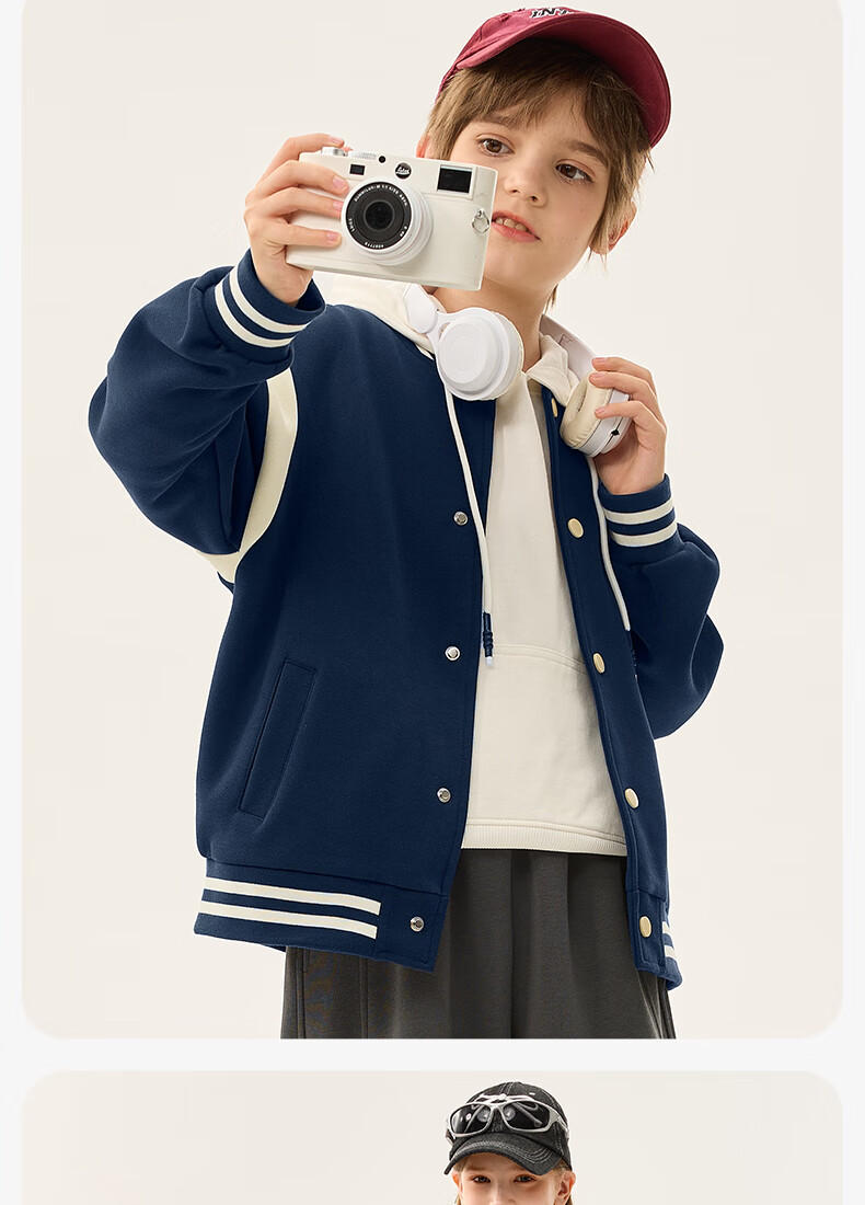 Baleno Girls' Jacket 2025 Spring/Autumn Style Girls' Baseball Jacket Children's Sport Cardigan Kids' Casual Top 2