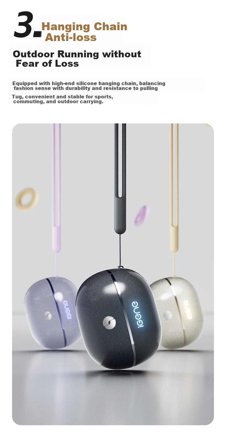 IGene [Sound Quality And Appearance 0 Negative Reviews] Ear Clip Bluetooth Headphones, Open-Ear, Non-In Music Sports Long Battery Life Bone Conduction Concept Suitable for OPPO Huawei Vivo OnePlus 17