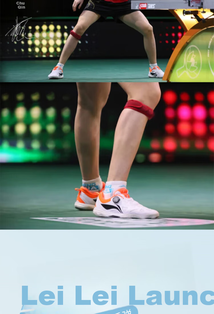 Li-Ning Table Tennis Shoes, Men's Sports Shoes MAGE ESS, Specialized for Table Tennis, Breathable And Non-Slip, White And Orange, Size 44 3