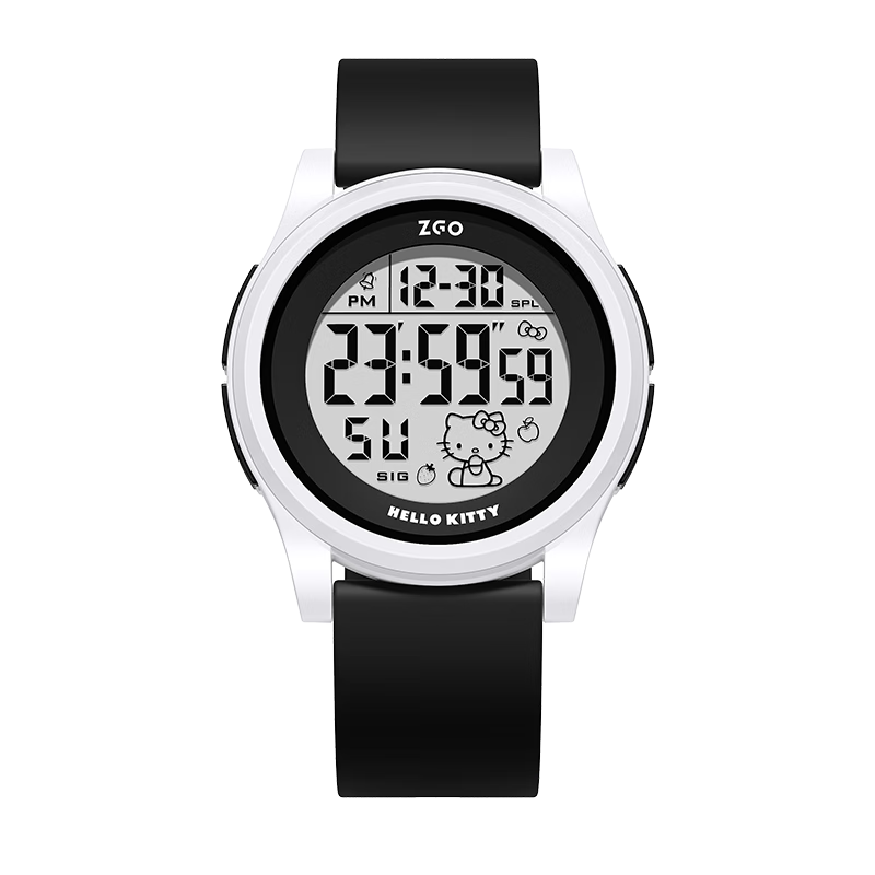 Hello Kitty Electronic Watch for Girls Student Luminous Waterproof Sanrio Sports Digital Watch for Middle and High School Students