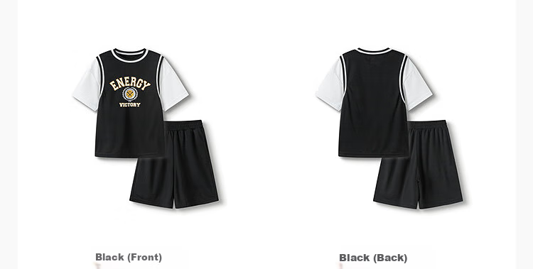 BALABALA Children's Short-Sleeve Set 2025, Boys' Summer Outfit for Young And Middle-Aged Children, Two-Piece Set, Fashionable Sportswear, 208225119107 8