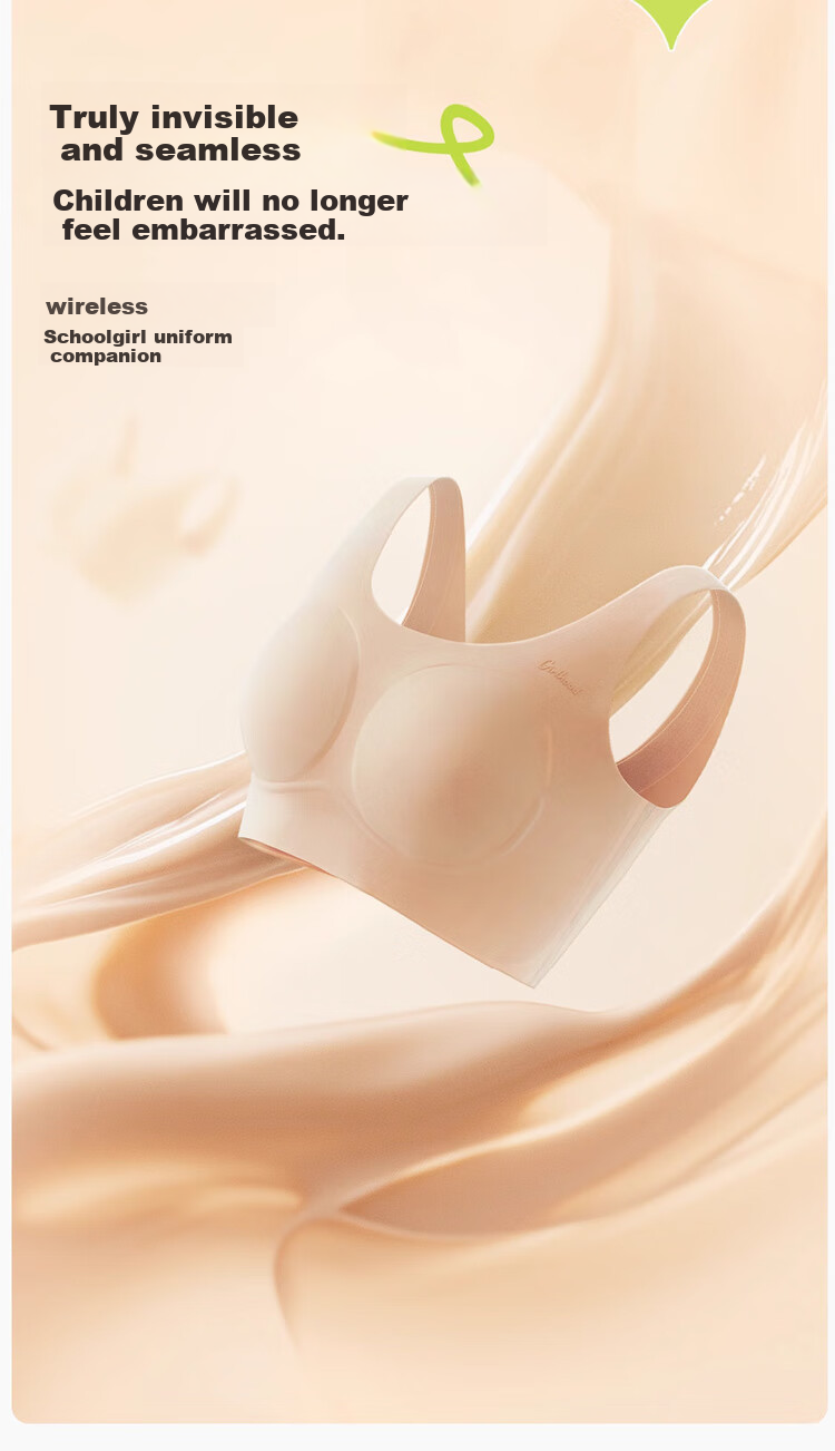 GRACEWELL Girls' Foundation Liquid Bra for Children And Teenagers, Invisible Non-See Through Bra for Puberty, for Middle And High School Students Aged 9-18 XL 3
